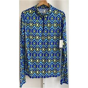 NWT Sol Chill Size XL Spin It Lime 1/4 zip Top Performance UPF 50+